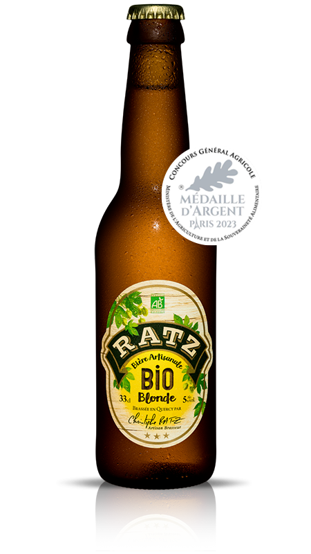 Bière Ratz Bio Blonde - Médaillée d'Argent Paris 2023